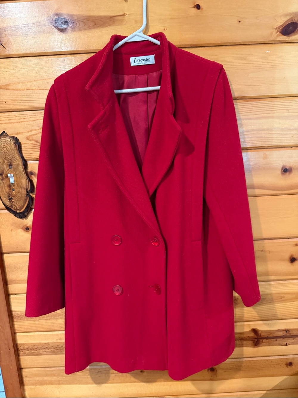 Forecaster of Boston double breasted wool coat